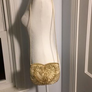 Vintage Le Regale beaded gold evening bag